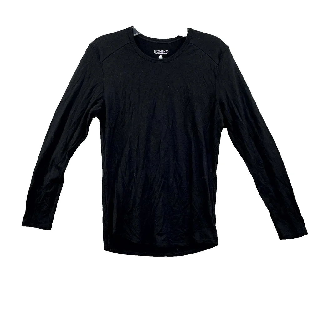 Segments Base Layer Top Womens Black Small Merino Wool Performance Hike Outdoor